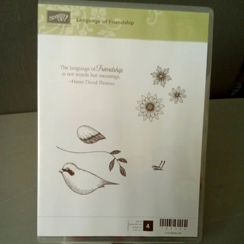 Stampin' Up! 'LANGUAGE OF FRIENDSHIP' Cling Stamp Set (Used)